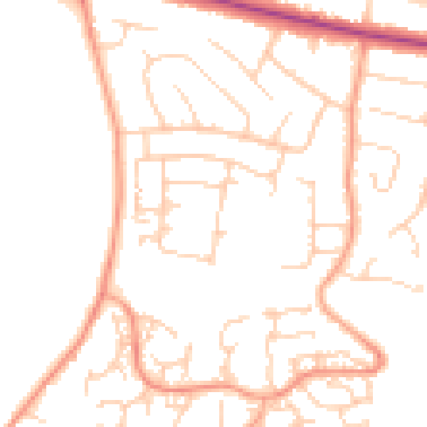 Daytime road noise heatmap for ME15 8LJ