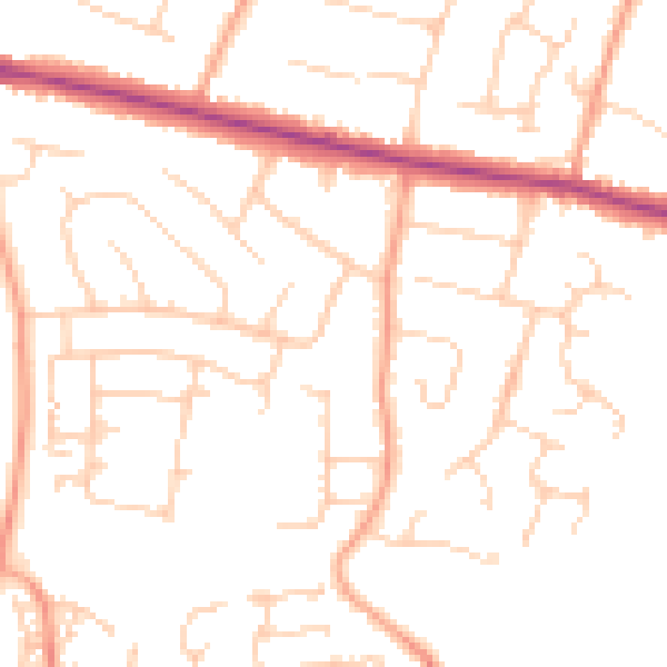 Daytime road noise heatmap for ME15 8LQ