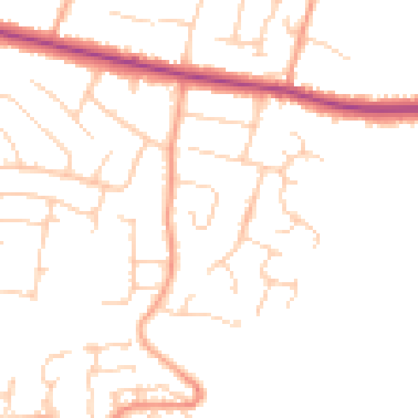 Daytime road noise heatmap for ME15 8PD