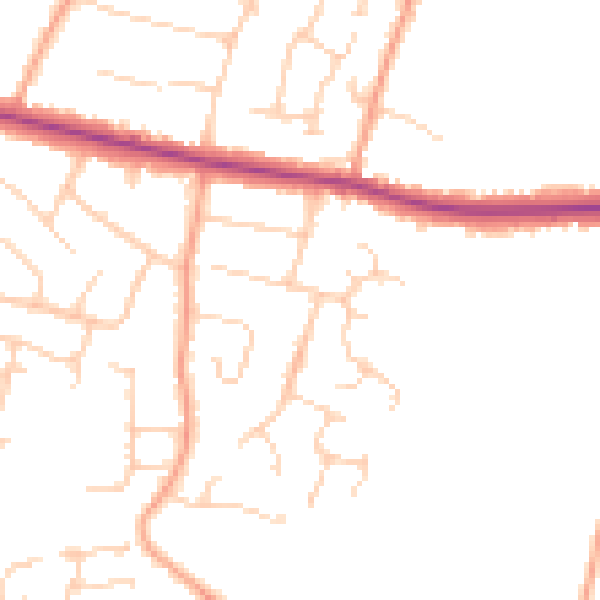 Daytime road noise heatmap for ME15 8PJ