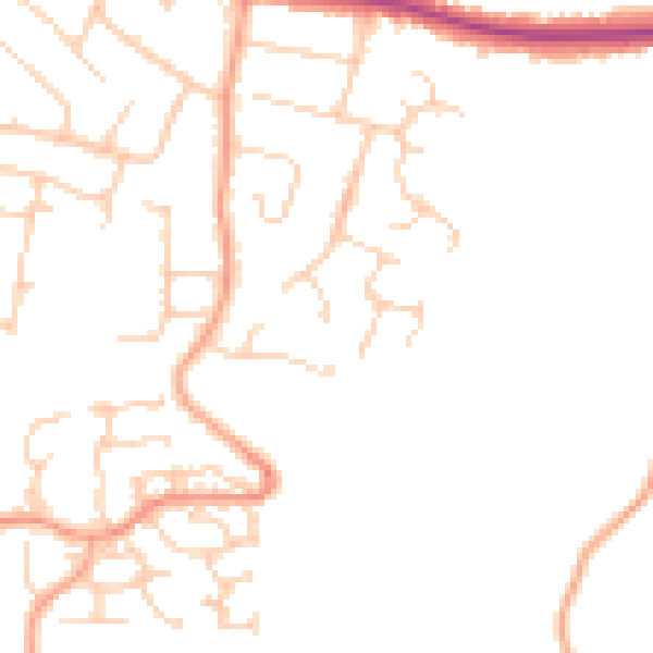 Daytime road noise heatmap for ME15 8PT
