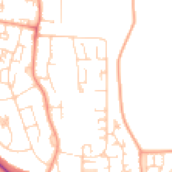 Daytime road noise heatmap for ME15 8QL