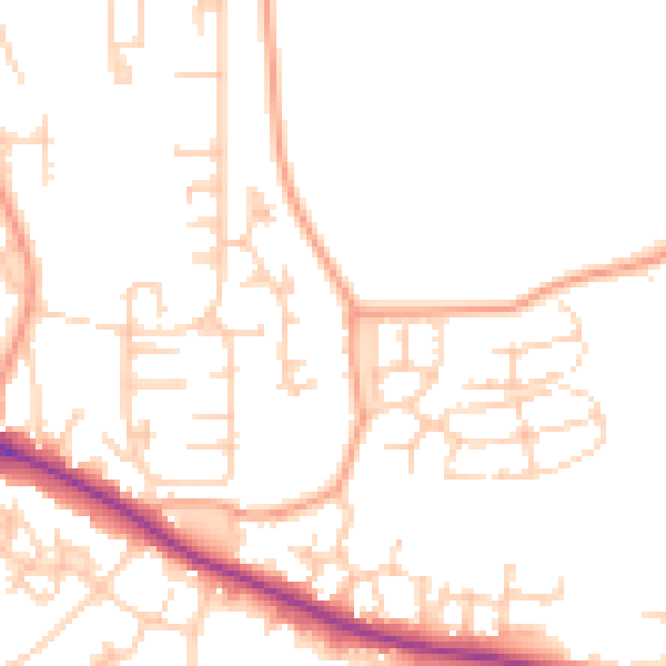 Daytime road noise heatmap for ME15 8RE