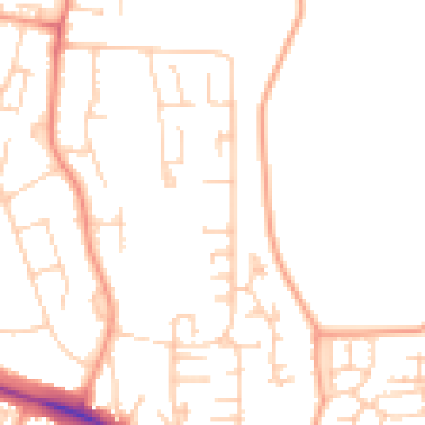 Daytime road noise heatmap for ME15 8SS