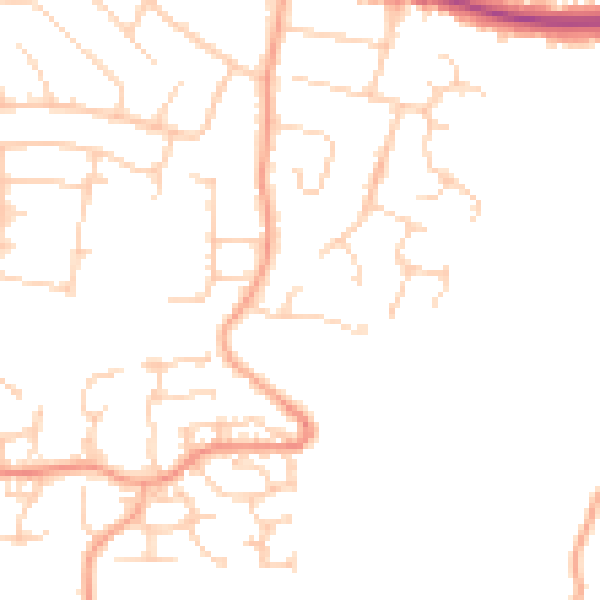 Daytime road noise heatmap for ME15 8UD