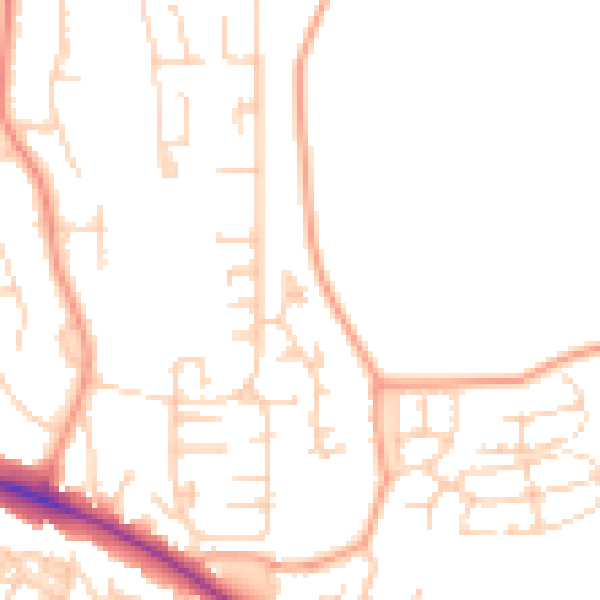 Daytime road noise heatmap for ME15 8XE