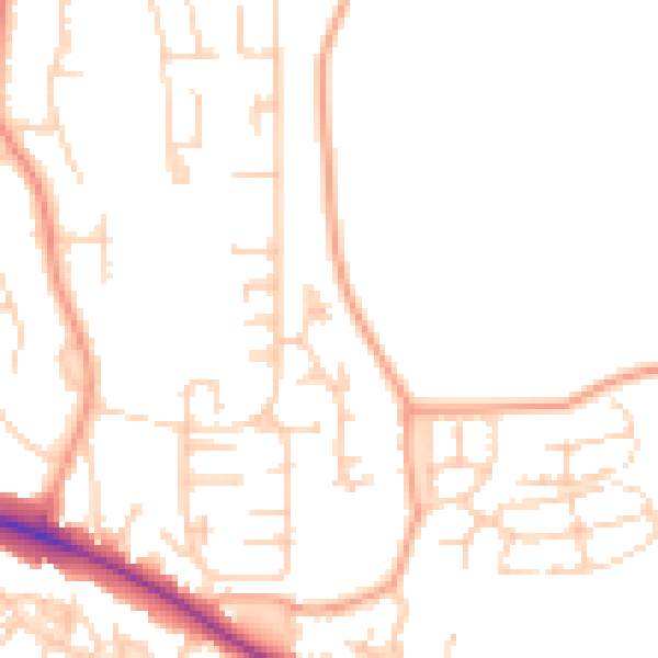 Daytime road noise heatmap for ME15 8XF