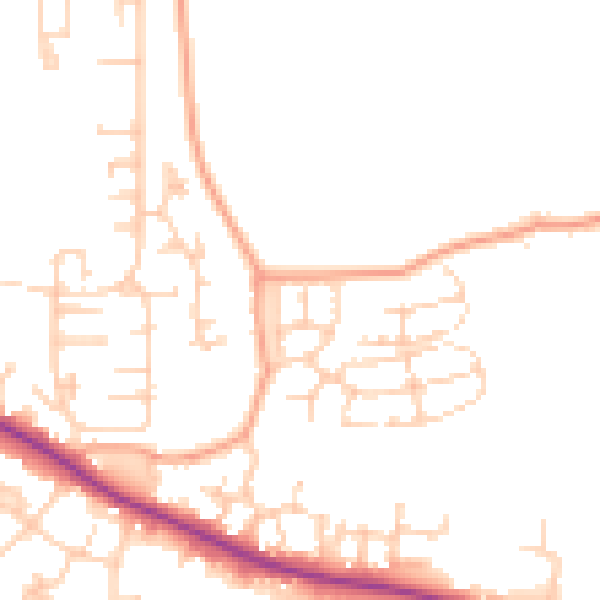 Daytime road noise heatmap for ME15 8YH