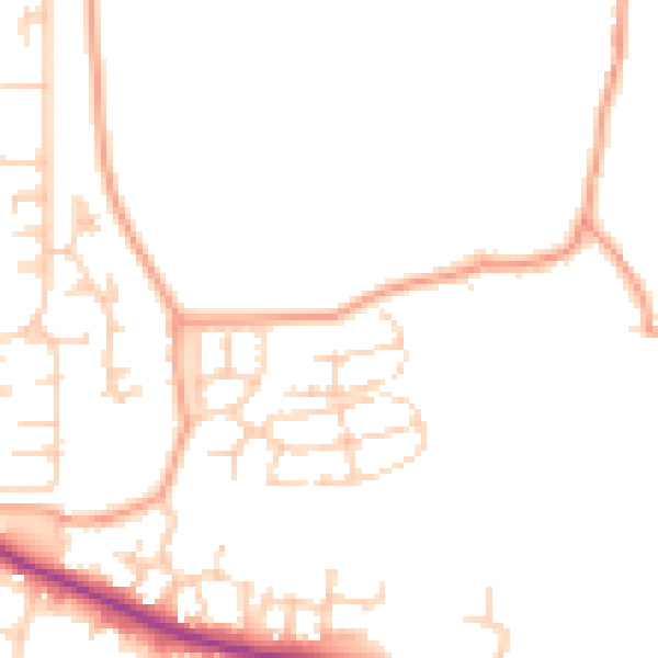 Daytime road noise heatmap for ME15 8ZB