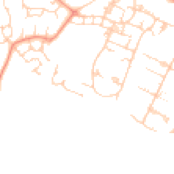 Daytime road noise heatmap for ME15 9PJ
