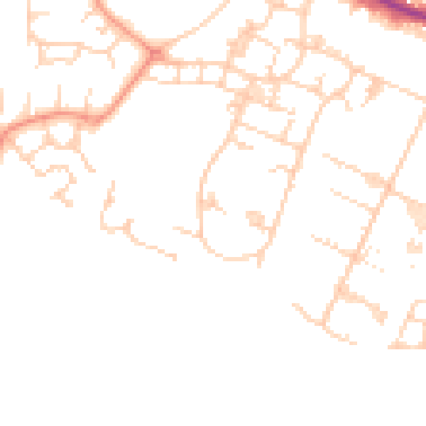 Daytime road noise heatmap for ME15 9PP
