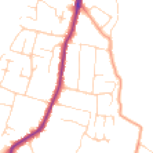 Daytime road noise heatmap for ME15 9RD