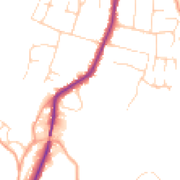 Daytime road noise heatmap for ME15 9RG