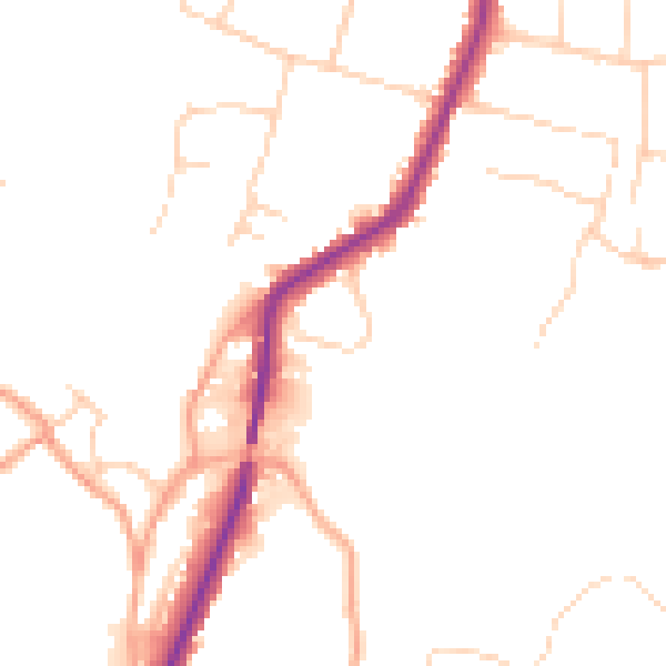 Daytime road noise heatmap for ME15 9RW