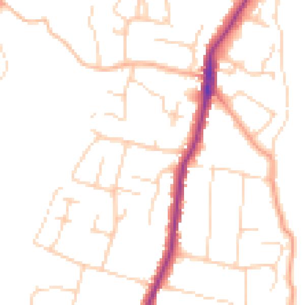 Daytime road noise heatmap for ME15 9SH