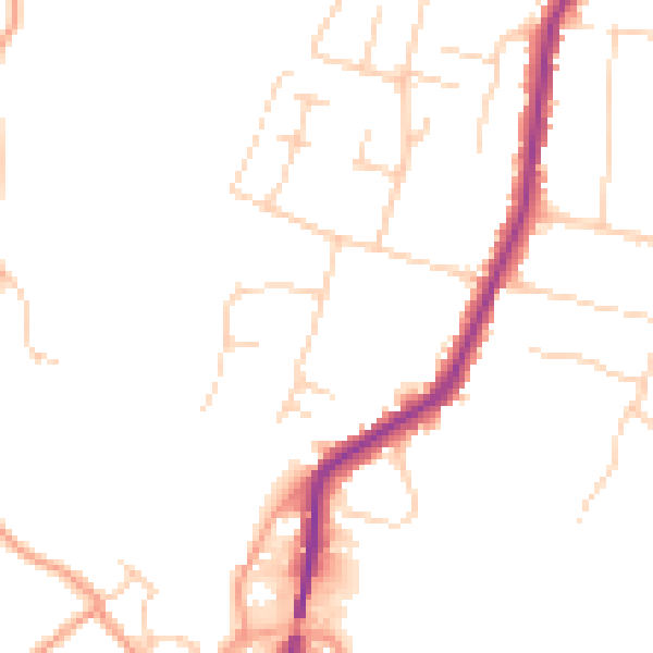 Daytime road noise heatmap for ME15 9TG