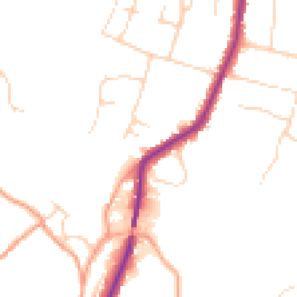 Daytime road noise heatmap for ME15 9UP