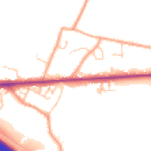 Daytime road noise heatmap for ME17 1AG