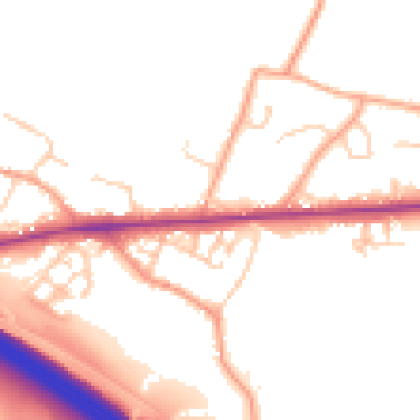 Daytime road noise heatmap for ME17 1AL