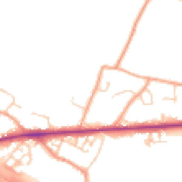 Daytime road noise heatmap for ME17 1AP