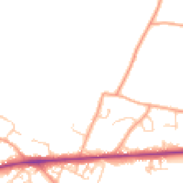 Daytime road noise heatmap for ME17 1AS