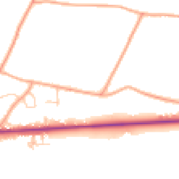 Daytime road noise heatmap for ME17 1AU