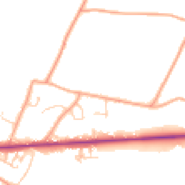 Daytime road noise heatmap for ME17 1AX