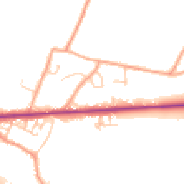 Daytime road noise heatmap for ME17 1AZ