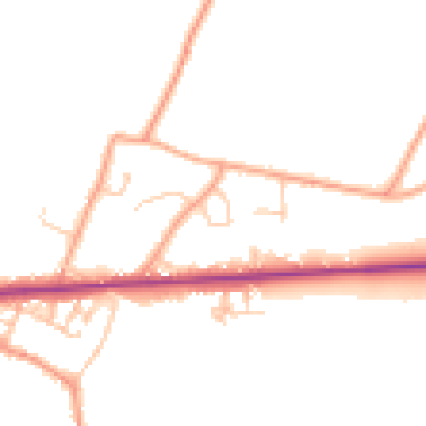 Daytime road noise heatmap for ME17 1BB