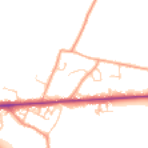 Daytime road noise heatmap for ME17 1BD