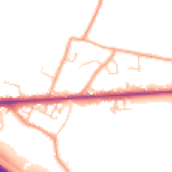 Daytime road noise heatmap for ME17 1BE