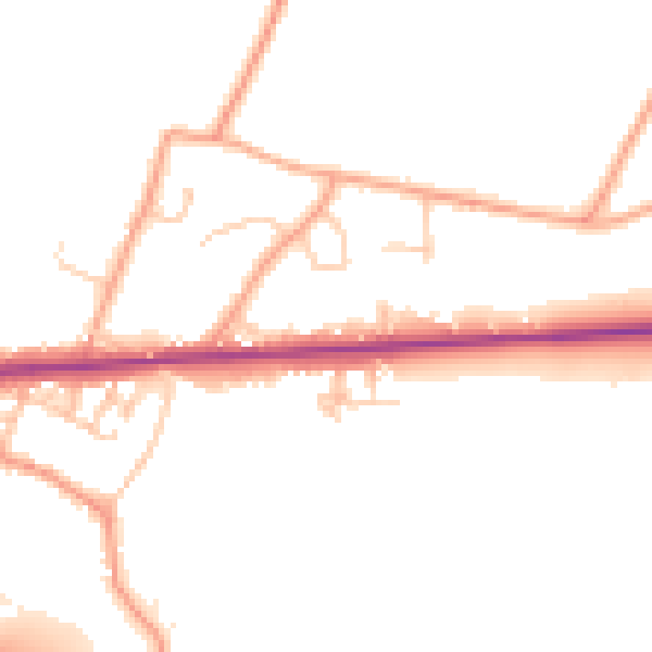 Daytime road noise heatmap for ME17 1BH