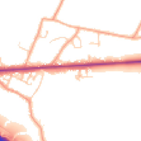 Daytime road noise heatmap for ME17 1BN