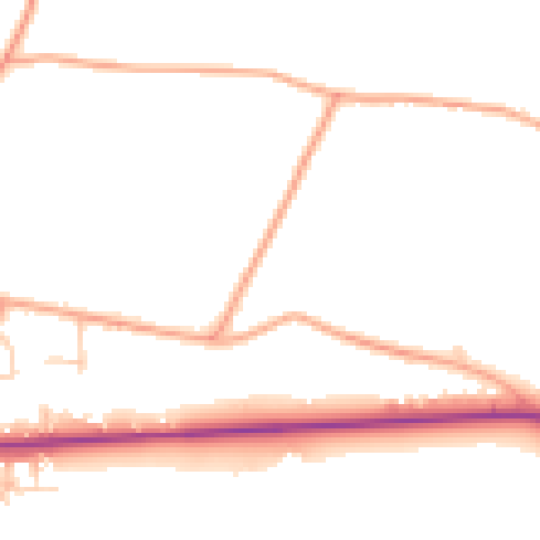 Daytime road noise heatmap for ME17 1BS