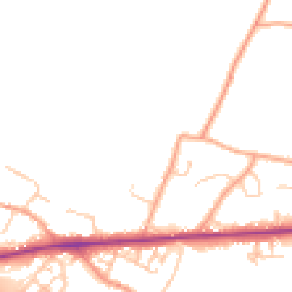 Daytime road noise heatmap for ME17 1BY
