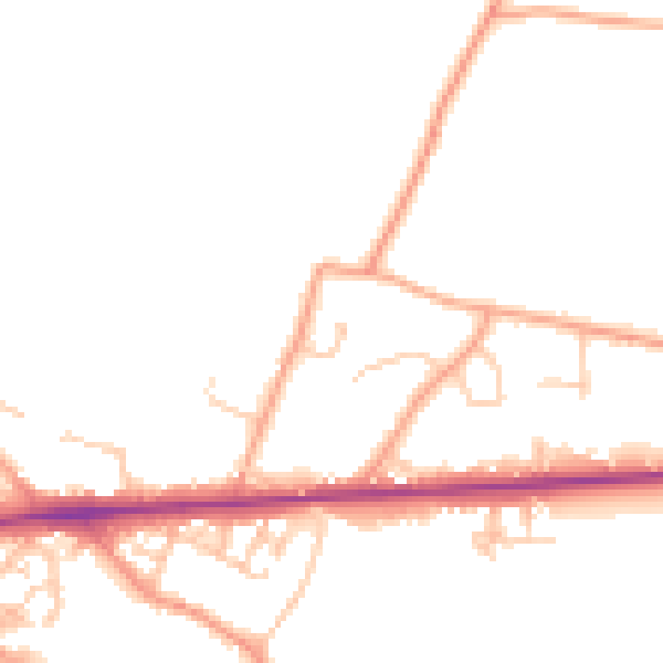 Daytime road noise heatmap for ME17 1BZ