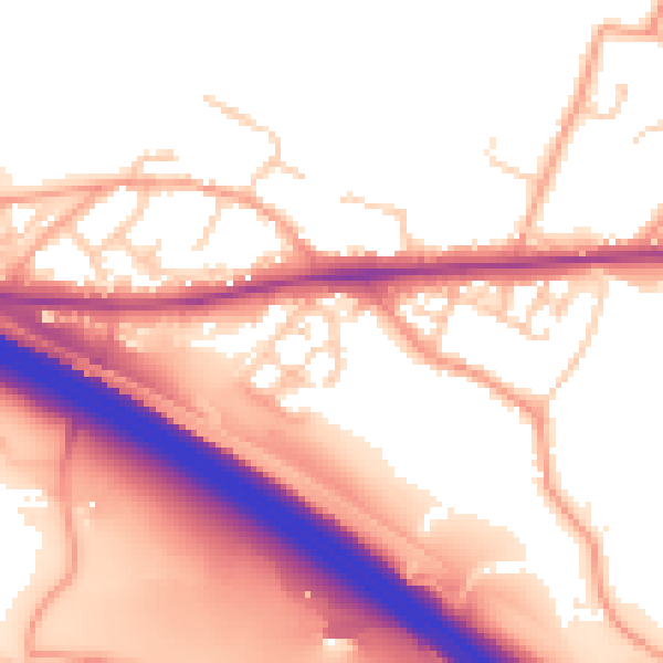 Daytime road noise heatmap for ME17 1GF