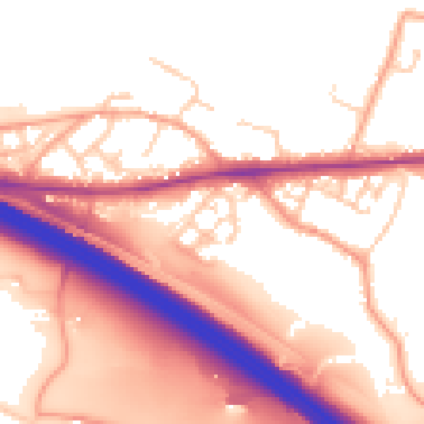 Daytime road noise heatmap for ME17 1GN