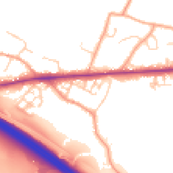 Daytime road noise heatmap for ME17 1GY