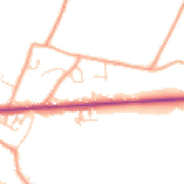 Daytime road noise heatmap for ME17 1LE