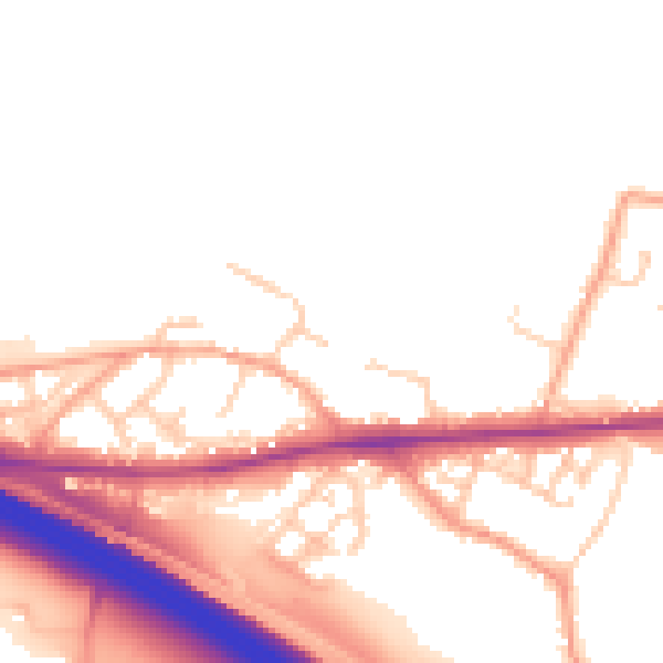 Daytime road noise heatmap for ME17 1LY