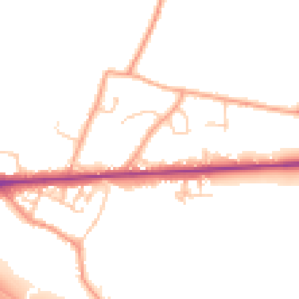 Daytime road noise heatmap for ME17 1NG