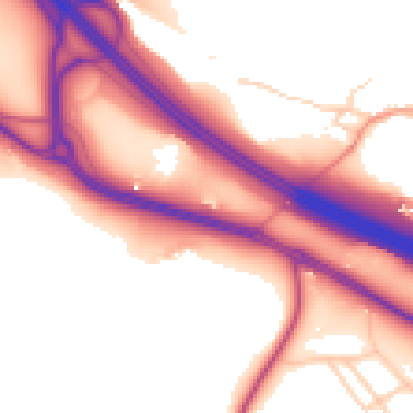 Daytime road noise heatmap for ME17 1PA