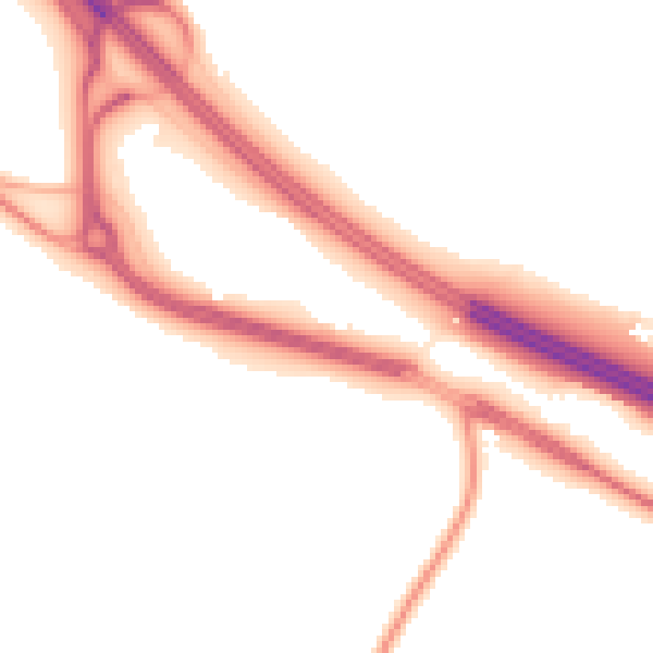 Night-time road noise heatmap for ME17 1PA