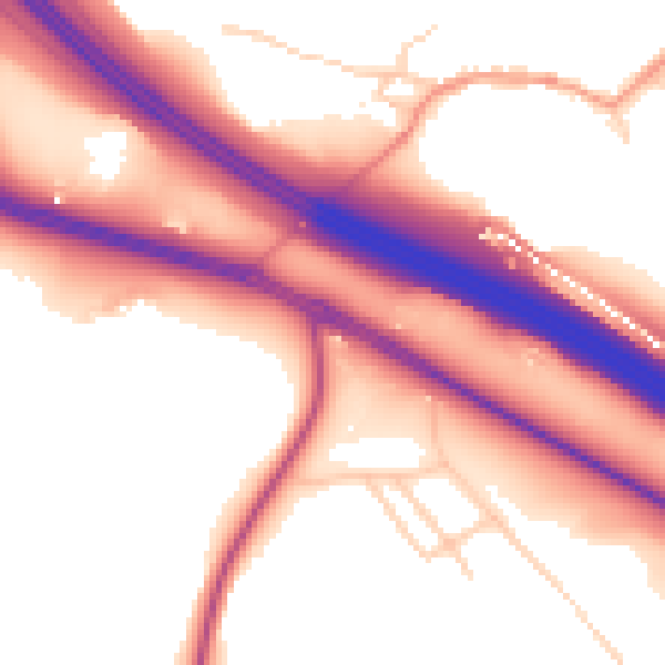 Daytime road noise heatmap for ME17 1PB