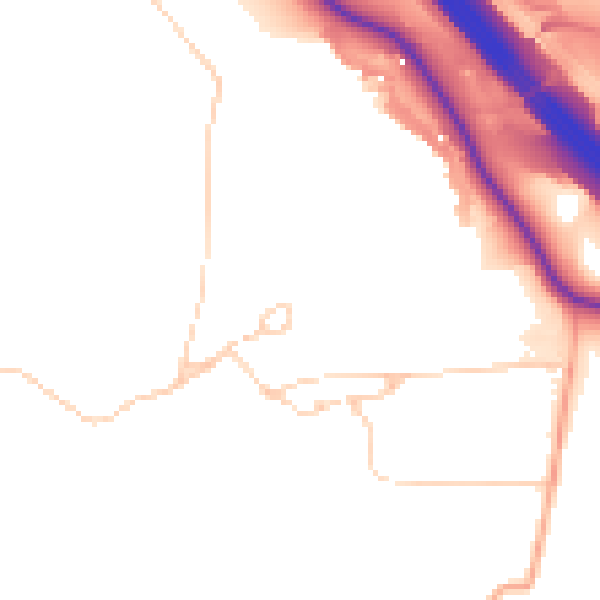 Daytime road noise heatmap for ME17 1PL