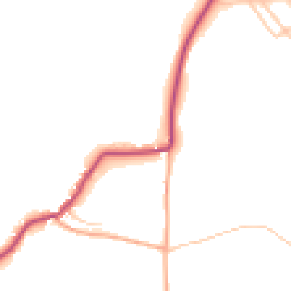 Daytime road noise heatmap for ME17 1RJ