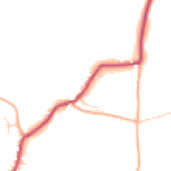 Daytime road noise heatmap for ME17 1RL