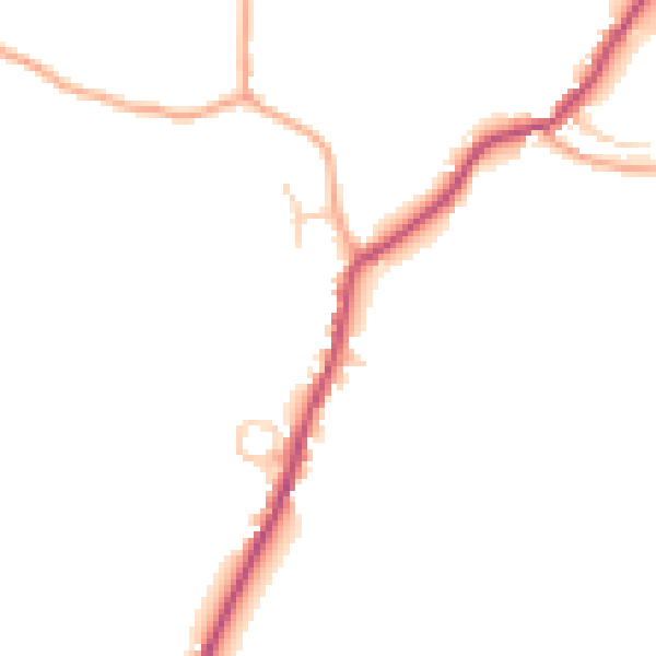 Daytime road noise heatmap for ME17 1RY