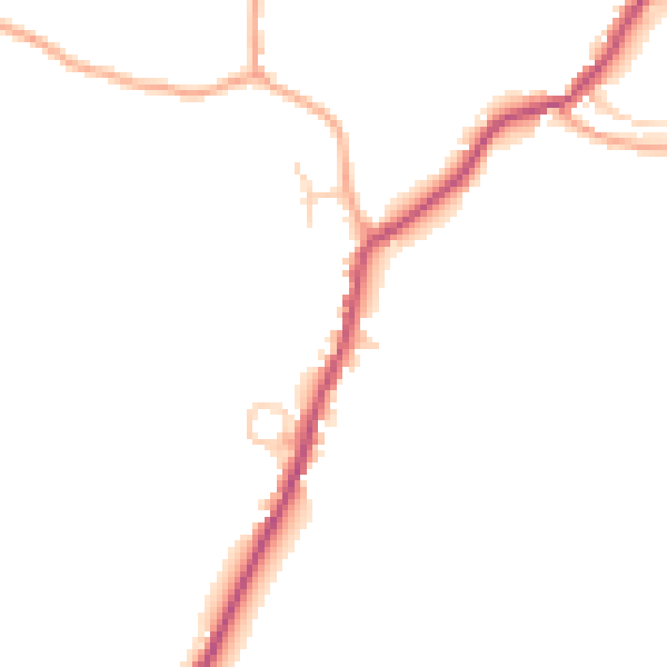 Daytime road noise heatmap for ME17 1RZ